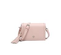 JFY Studded Flap Magnetic Button Clasp Grab Bag/Cross Body Bag (Nude)