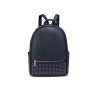 JFY Studded Zip Pocket Backpack (Dark Blue)