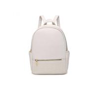 Jfy Studded Zip Pocket Backpack In Beige Beige One Size