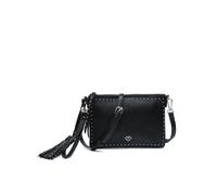 Jfy Studs Tassel Zip Top Cross Body Bag In Black Black