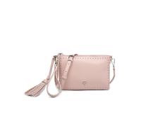 Jfy Studs Tassel Zip Top Cross Body Bag In Nude Nude