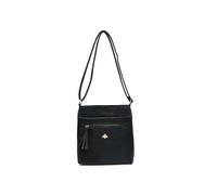 JFY Tassel Bee Badge Messenger Bag/Cross Body Bag (Black)