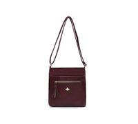 JFY Tassel Bee Badge Messenger Bag/Cross Body Bag (Wine)
