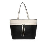 Jfy Tassels Top Zip Closure Tote Bag In Black Black One Size