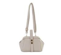 Jfy Top Handle Flap Kiss Clasp Twist Lock Closure Cross Body Bag In Light Khaki Light Khaki