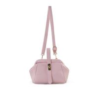 Jfy Top Handle Flap Kiss Clasp Twist Lock Closure Cross Body Bag In Pink Pink One Size