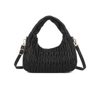 Jfy Top Handle Hobo Grab Bag With Quilted Chevron Pattern Grab Bag In Black Black