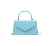 Jfy Top Handle Patent Clutch Bag In Light Blue Light Blue One Size