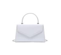 JFY Top Handle Patent Clutch Bag (White)