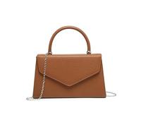 JFY Top Handle Pu Clutch Bag (Brown)