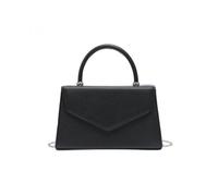 Jfy Top Handle Pu Clutch Bag In Black Black