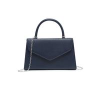 Jfy Top Handle Pu Clutch Bag In Dark Blue Dark Blue