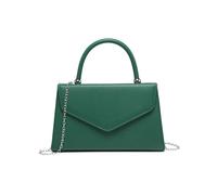 Jfy Top Handle Pu Clutch Bag In Dark Green Dark Green One Size