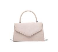 JFY Top Handle Suede Clutch Bag