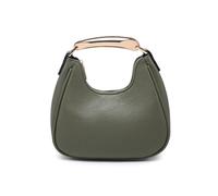 Jfy Top Zip Closure Metal Handle Grab Bag In Olive Olive