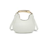 Jfy Top Zip Closure Metal Handle Grab Bag In White White