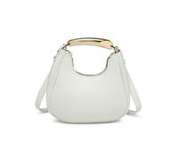 JFY Top Zip Closure Metal Handle Grab Bag (White)