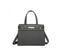 Jfy Top Zip Closure Mini Tote Bag/ Grab Bag In Dark Grey Dark Grey
