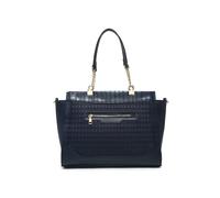 Jfy Top Zipped Diamond Pattern Tote Bag In Dark Blue Dark Blue One Size
