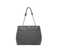Jfy Top Zipped Diamond Pattern Tote Bag In Dark Grey Dark Grey One Size
