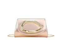 JFY Trapezoid Metal Hardware Pu Clutch Bag