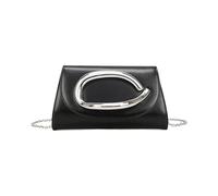JFY Trapezoid Metal Hardware Pu Clutch Bag
