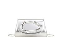 JFY Trapezoid Metal Hardware Pu Clutch Bag