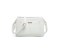 JFY Triple Compartments Cross Body Bag (White)