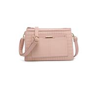 Jfy Triple Compartments Top Zipped Cross Body Bag In Pink Pink