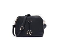 Jfy Triple Zipped Sections Pu Strap Cross Body Bag In Black Black One Size