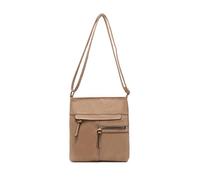 Jfy Tripple Zipped Pockets Messenger Bag/ Cross Body Bag In Khaki Khaki