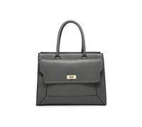 Jfy Twist Lock Pocket Top Zipped Tote Bag In Dark Grey Dark Grey