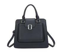 Jfy Two Handles Flap Zip Top Tote Bag In Blue Blue One Size