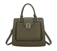 Jfy Two Handles Flap Zip Top Tote Bag In Green Green One Size