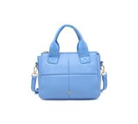 Jfy Two Top Handle Quilted Pattern Zip Top Closure Cross Body Bag In Blue Blue