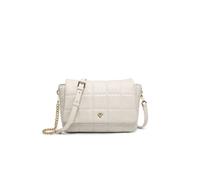 Jfy Weaved Pattern Zip Top Closure Flap Cross Body Bag In Off White Off White One Size