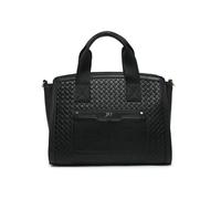 Jfy Weaving Pattern Top Zipped Tote Bag In Black Black
