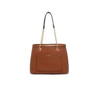 Jfy Weaving Pattern Top Zipped Tote Bag In Brown Brown One Size