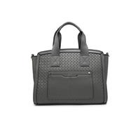 Jfy Weaving Pattern Top Zipped Tote Bag In Dark Grey Dark Grey