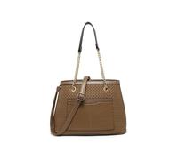 JFY Weaving Pattern Top Zipped Tote Bag (Khaki)
