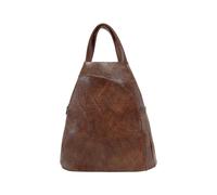 JFY Women's 2 Exterior Zippered Pockets Backpack With Handle in Dark Brown JFY Dark Brown