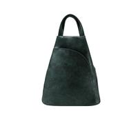 JFY Women's 2 Exterior Zippered Pockets Backpack With Handle in Dark Green JFY Dark Green