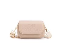 JFY Women's 2 Separate Top Zipped Sections Cross Body Bag in Beige JFY Beige One Size