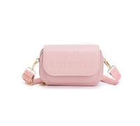 JFY Women's 2 Separate Top Zipped Sections Cross Body Bag in Light Pink