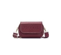 JFY Women's 2 Separate Top Zipped Sections Cross Body Bag in Wine