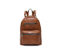 JFY Women's 2 Zipped Front Pockets Backpack in Brown JFY Brown