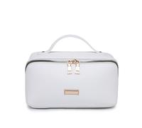 JFY Women's 3 Compartments Waterproof Wash Bag in White JFY White