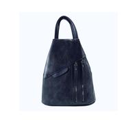 JFY Women's 3 Exterior Zippered Pockets Backpack With Handle in Navy JFY Navy