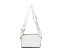 JFY Women's 3 Zip Top Compartments Canvas Strap Cross Body Bag in White JFY White One Size