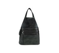 JFY Women's 4 Exterior Zippered Pockets Backpack With Handle in Black